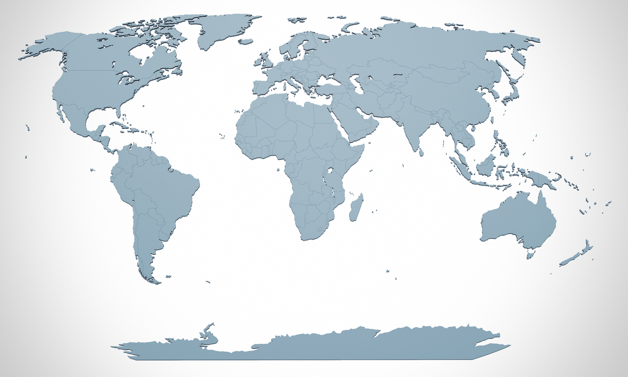 World map on neutral background
